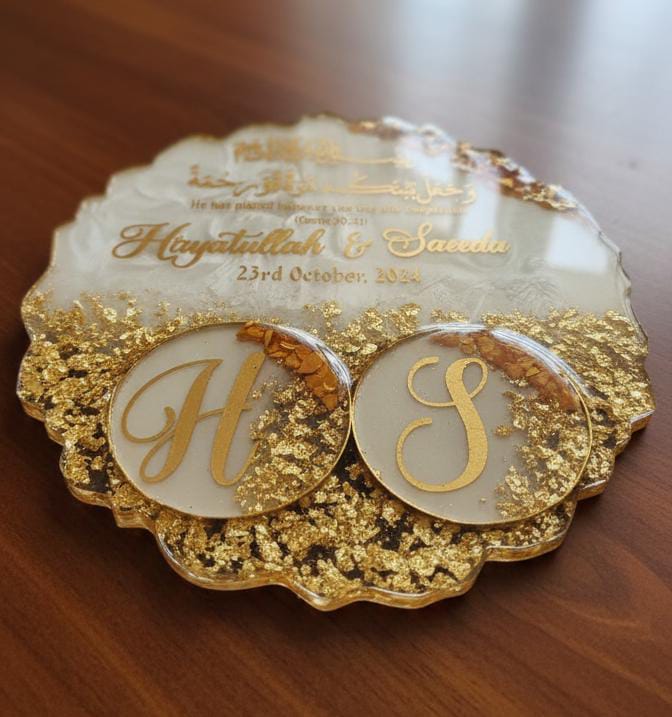 resin nikkah frame/tray