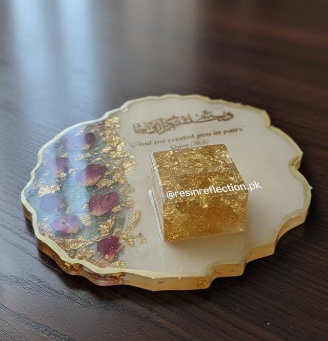 Resin Nikkah/Engagement Tray/Frame Elagant Minimal Design