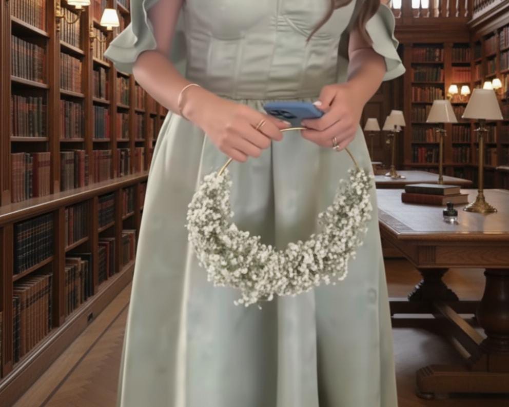 Bride's Maid Floral Bag For Wedding/Bridal Shower