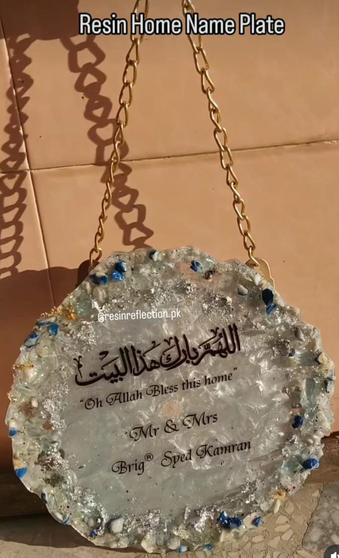 Resin house number name plate, home gifts