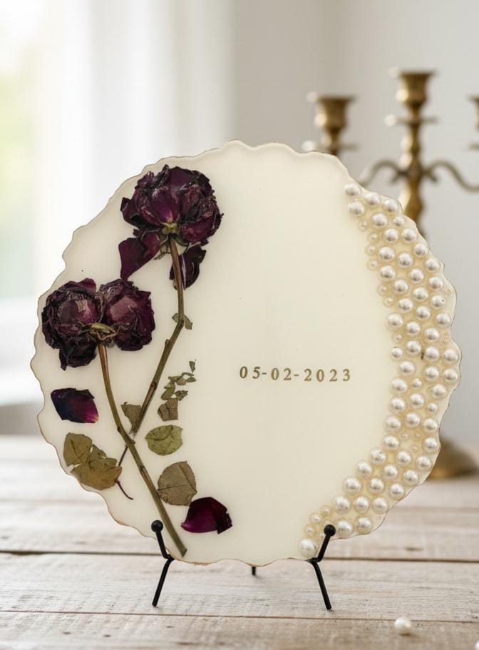 Resin Gajras preserved, flowers preserved gift frame 