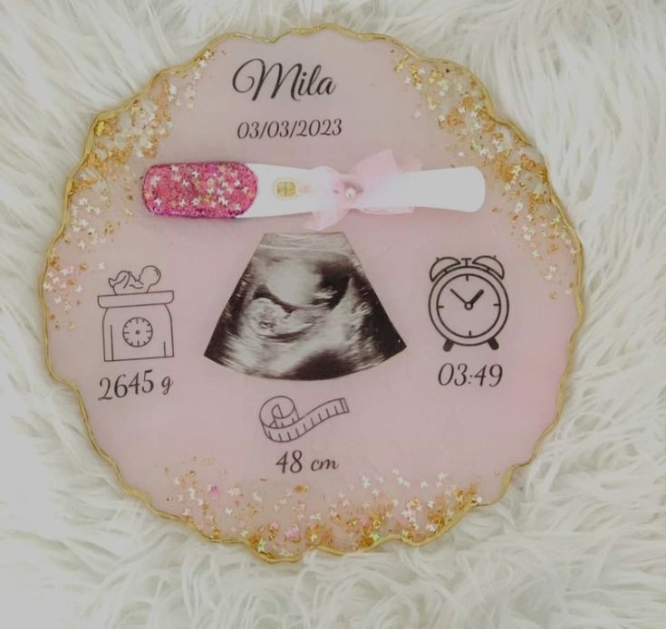 Resin Pink Baby Preservation Frame