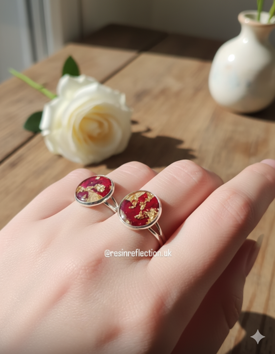 Non-Stainless Silver Ring Preserve What You Love — Forever in Resin Art Frame/jewelry