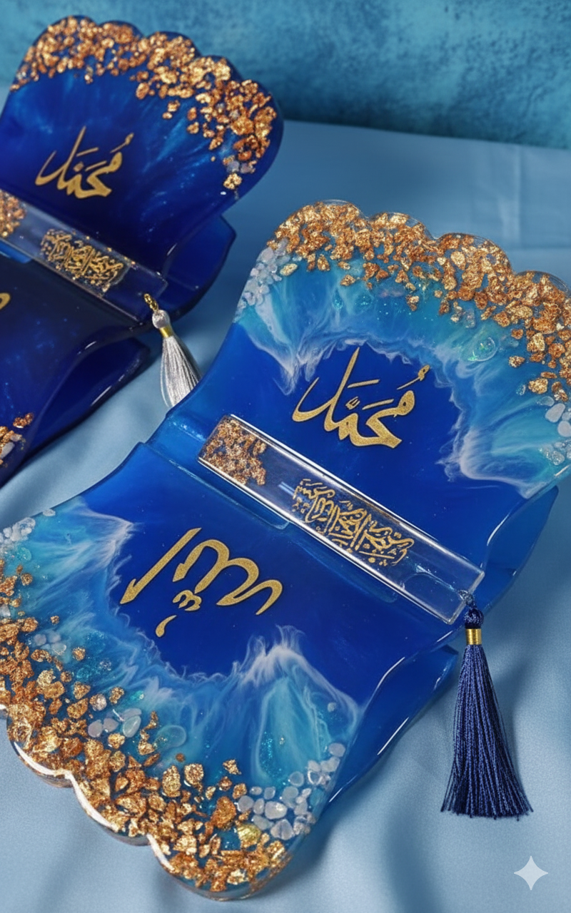 Resin Quran Rehal multi color, shiny elegant resin