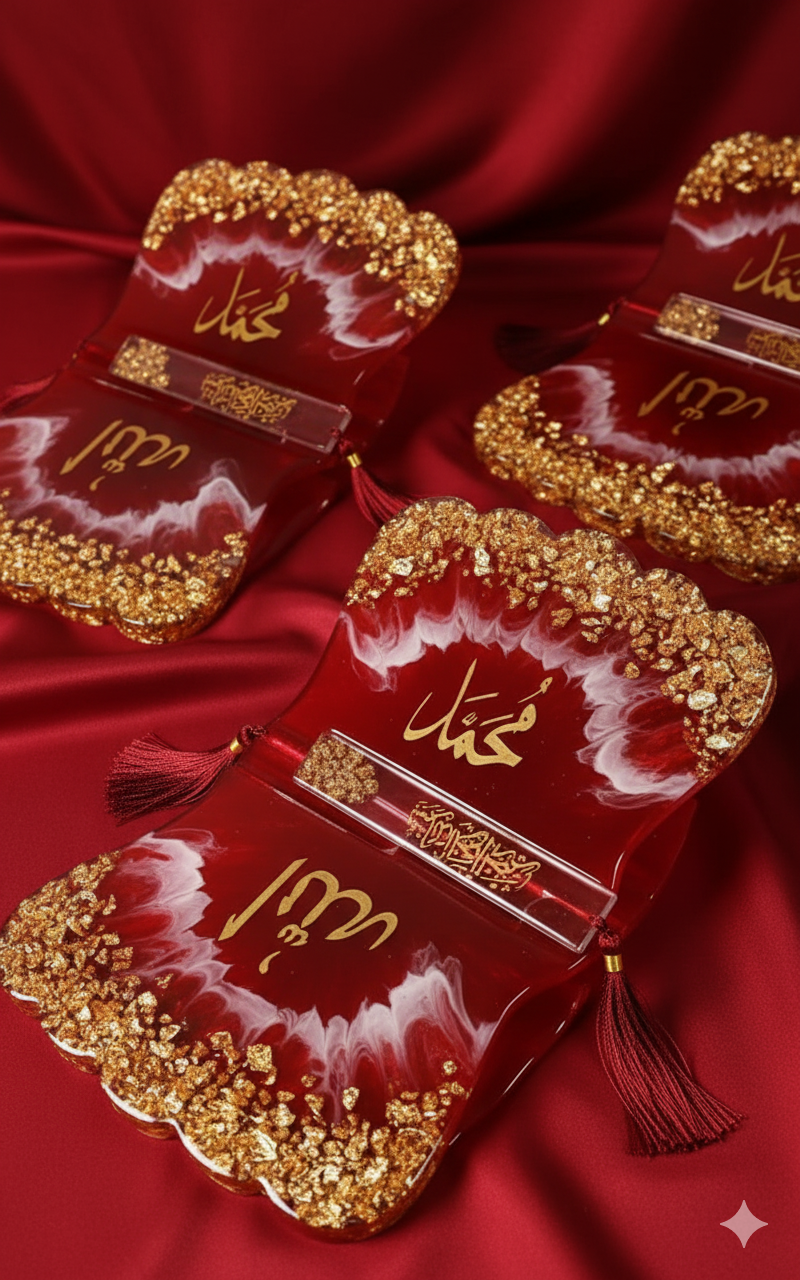 Resin Quran Rehal multi color, shiny elegant resin