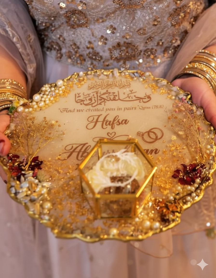 Resin Nikkah/Engagement Tray/Frame