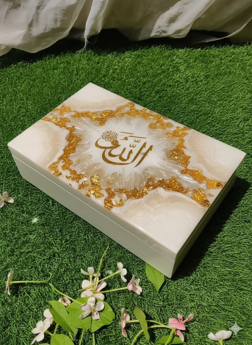 Resin Bridal Quran Set, Quran Rehal, Quran Box, Tasbeeh, Bookmark