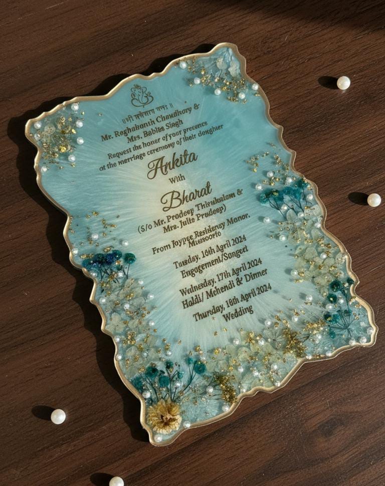 Rectangular Resin Nikkah/Anniversary/Birthday Frame