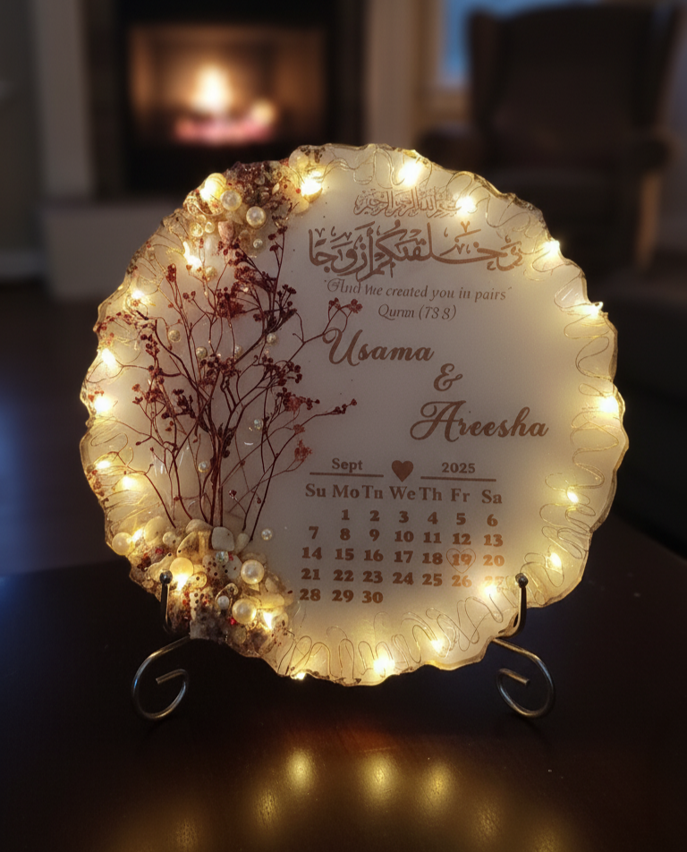 Resin lights frame, birthday gift, anniversary gifts 