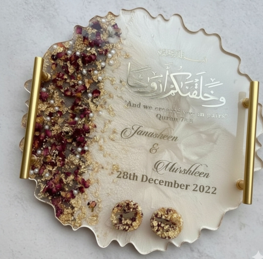 Resin Engagement/Nikkah Trays