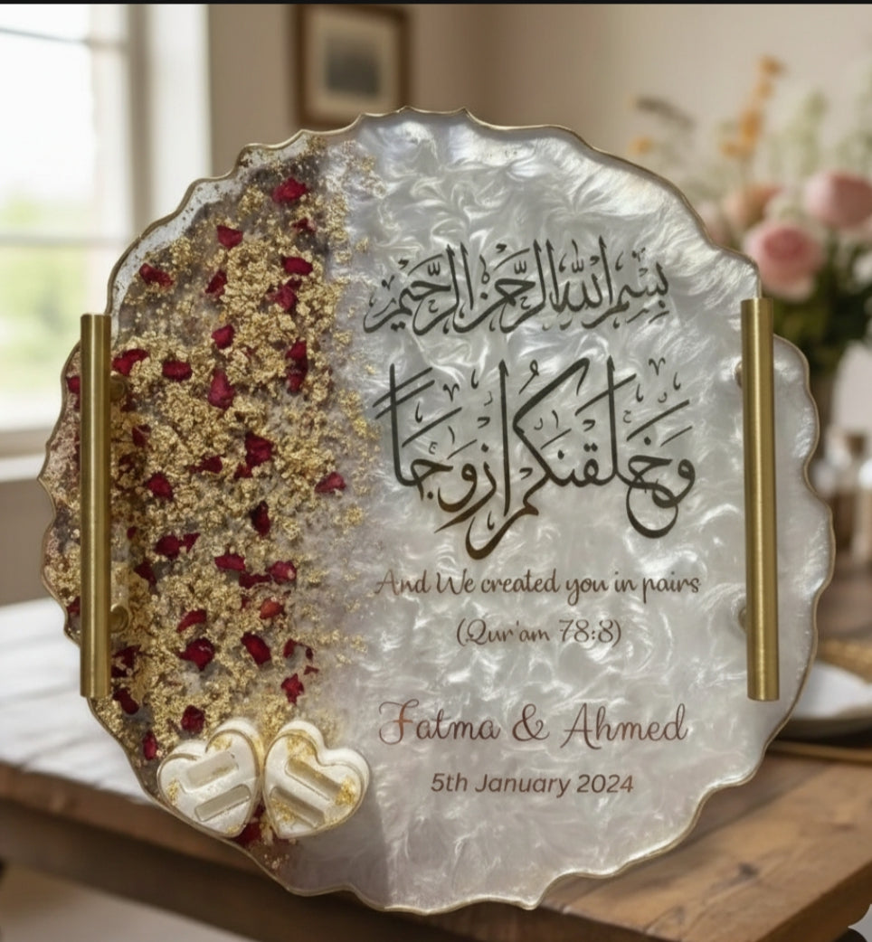 Resin Engagement/Nikkah Trays