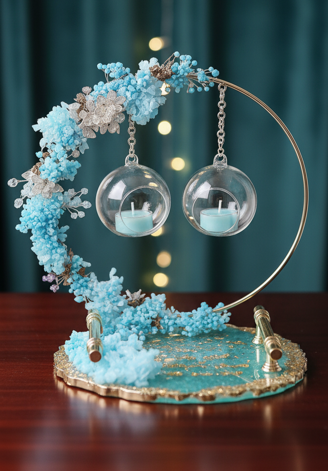 Engagement Ring Platter Hoop Stand Floral