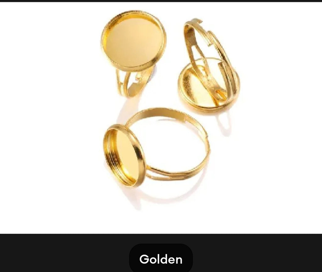 Ring bases, Resin Art Material, jewelry making material, Ring bases, golden ring bases