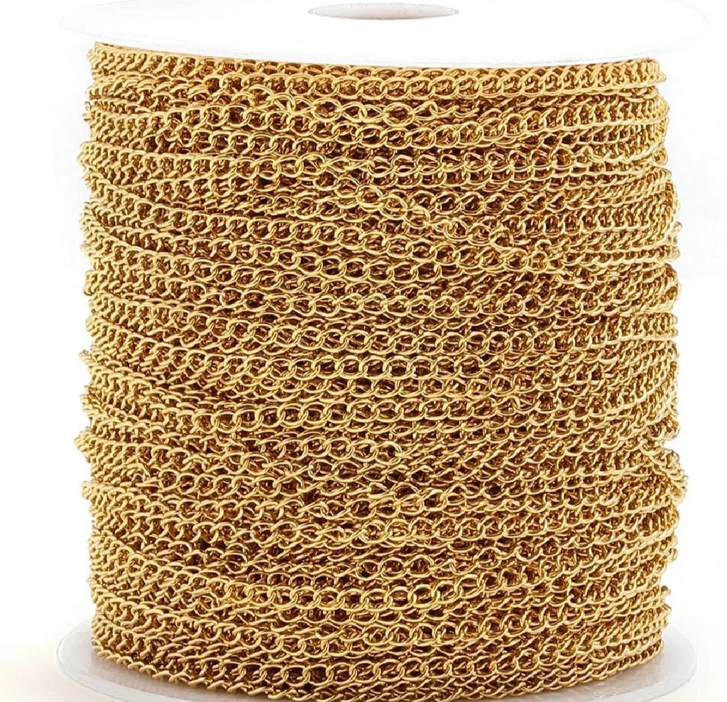 Jewelry making, stainless steel chain, golden, silver stainless steel chain