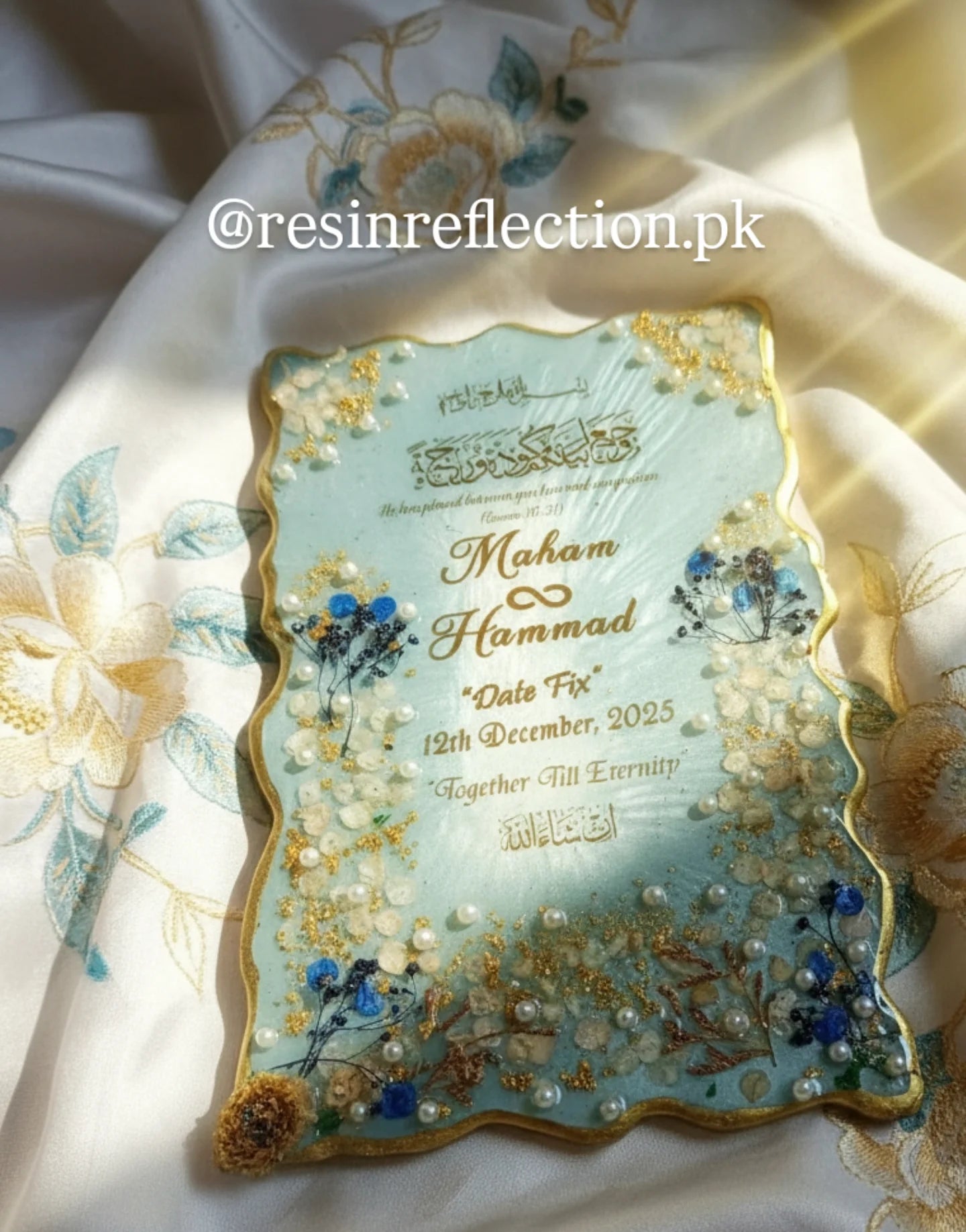 Date fix 🔒 Rectangular Resin Nikkah/Anniversary/Birthday Frame