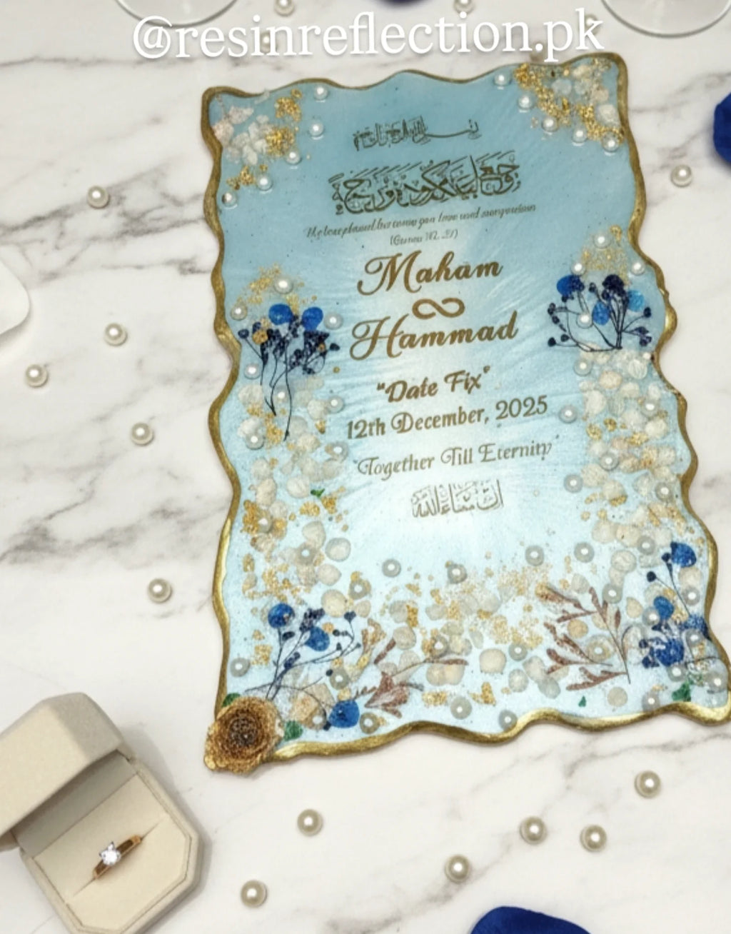 Date fix 🔒 Rectangular Resin Nikkah/Anniversary/Birthday Frame