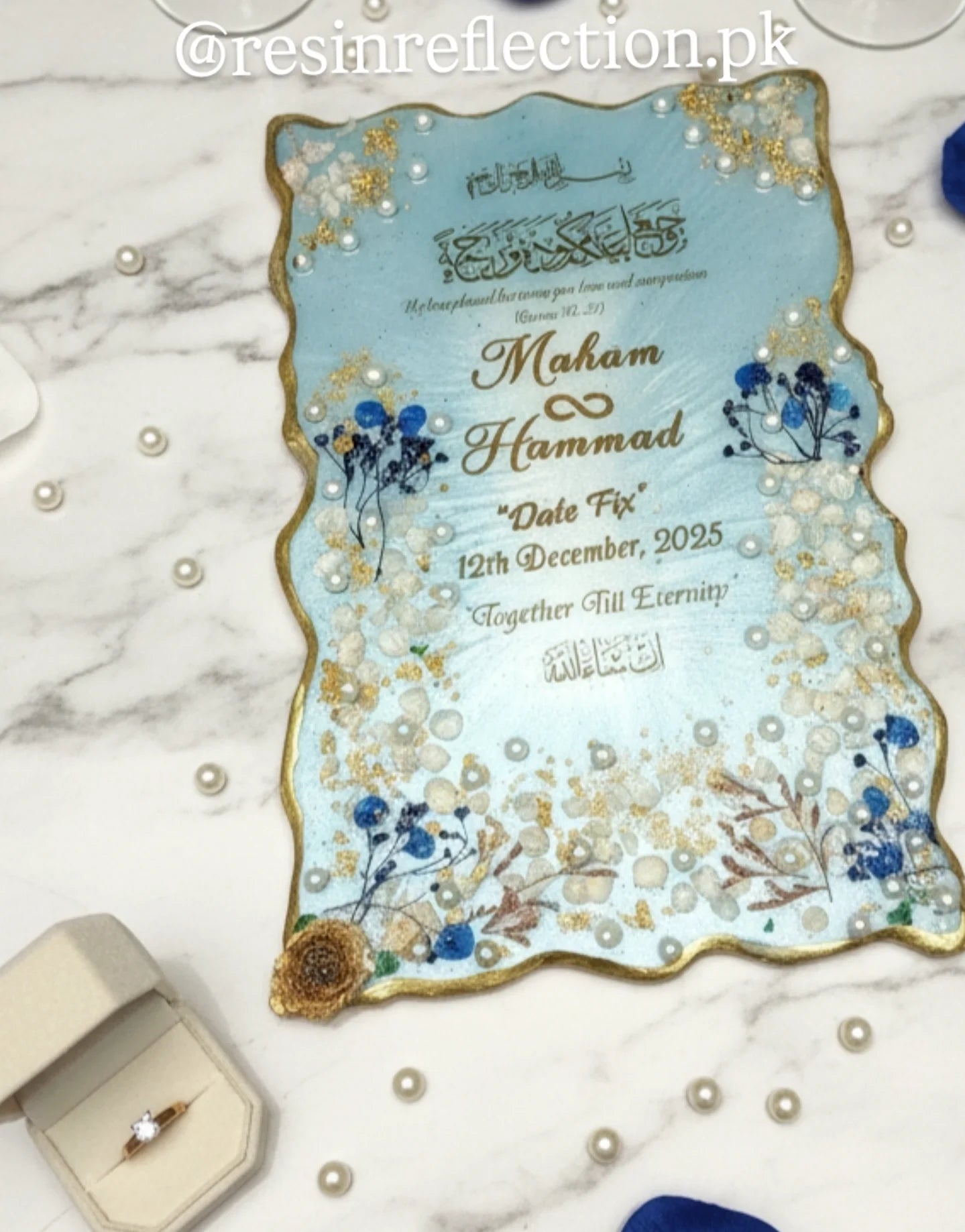 Date fix 🔒 Rectangular Resin Nikkah/Anniversary/Birthday Frame