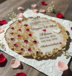 Resin Thumb Nikkah/Anniversary/Birthday Rose Frame