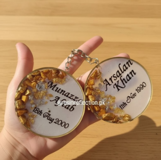 Resin Name Keychains 