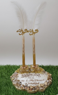 Resin Nikkah Pen Holder Plate