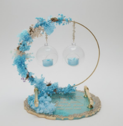 Engagement Ring Platter Hoop Stand Floral