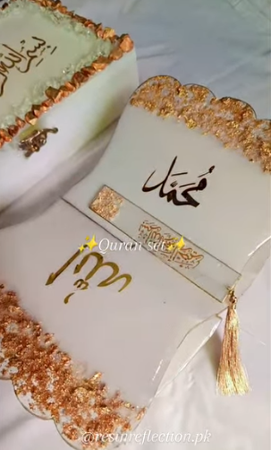 Resin Quran Rehal multi color, shiny elegant resin