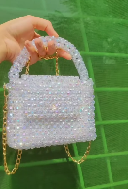 Shiny Crystal Beautiful beaded bags, handcrafted, handbag, Purse