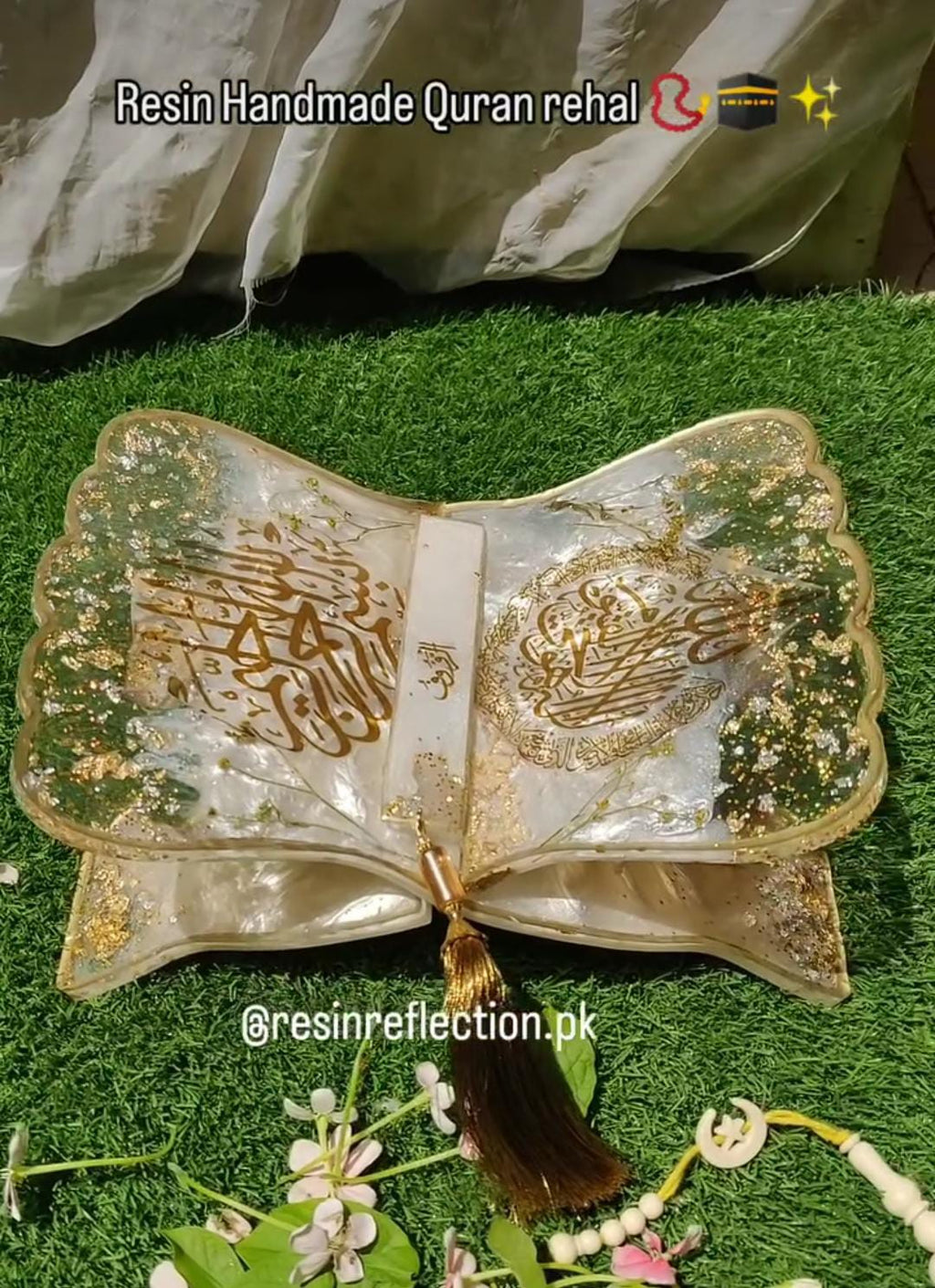 Resin Bridal Quran Set, Quran Rehal, Quran Box, Tasbeeh, Bookmark