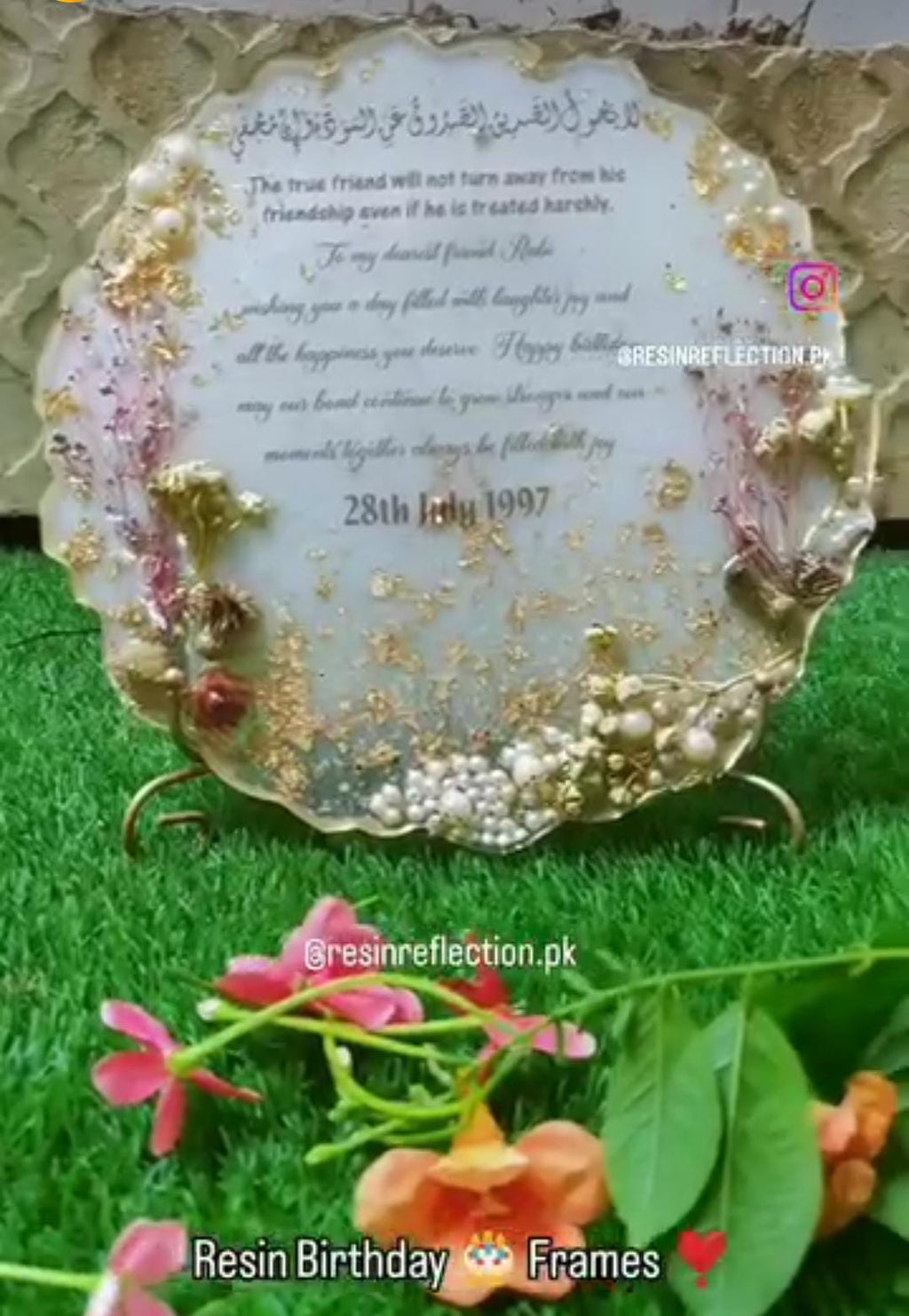 Perfect Gift For Your Best Friend Resin Anniversary/Birthday Photo Frame