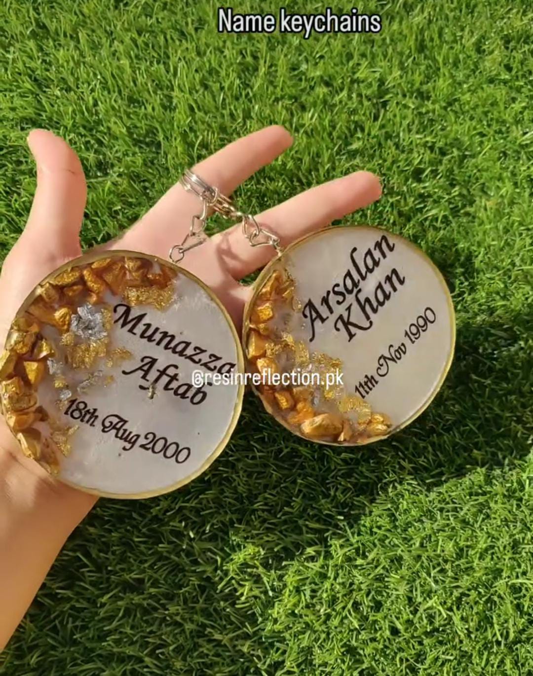 3.5 inch Resin Name Keychain