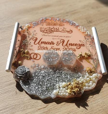 peach color engagement tray