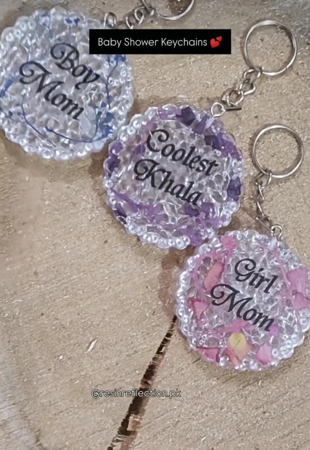 Baby Shower/ Gender Announcement/Birthday Gift Keychains