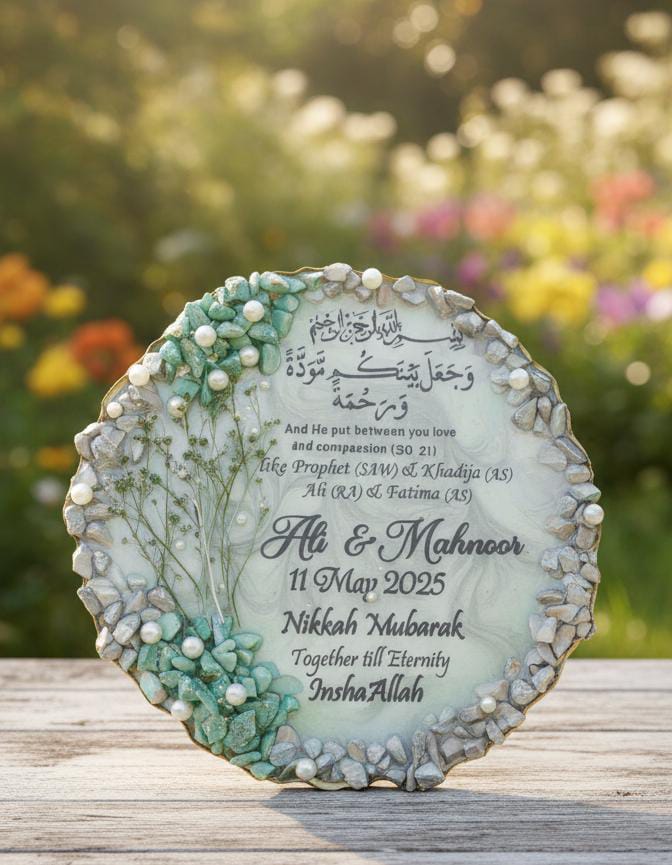 Sea Green Pista Tone Resin Anniversary/Birthday Photo Frame