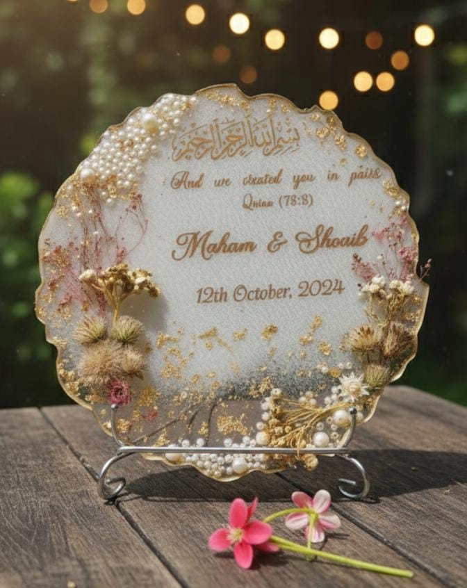 Resin Nikkah/Anniversary/Birthday Frame