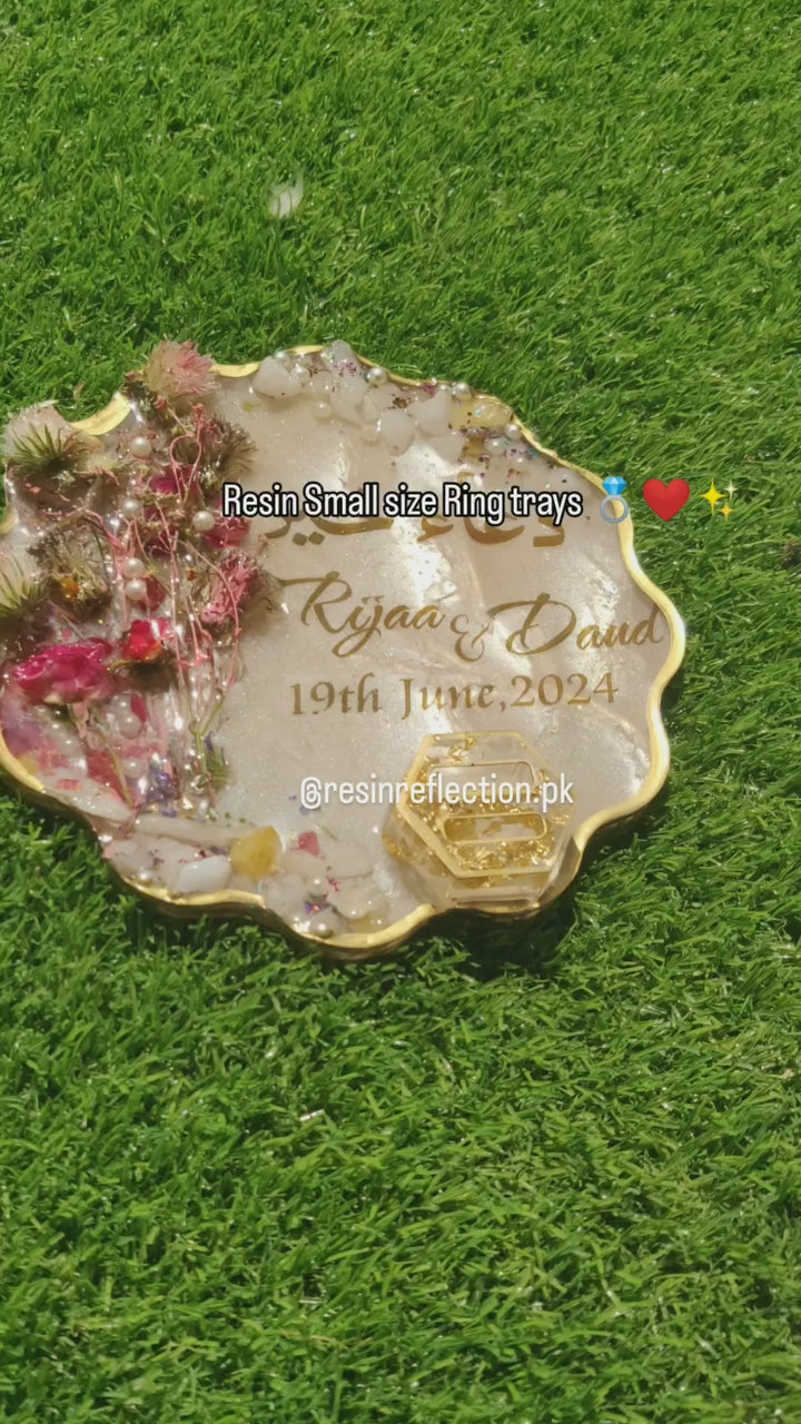 Duae-Khair Resin BAAT PAKI/Nikkah/Engagement Tray/Frame Elagant Minimal Design