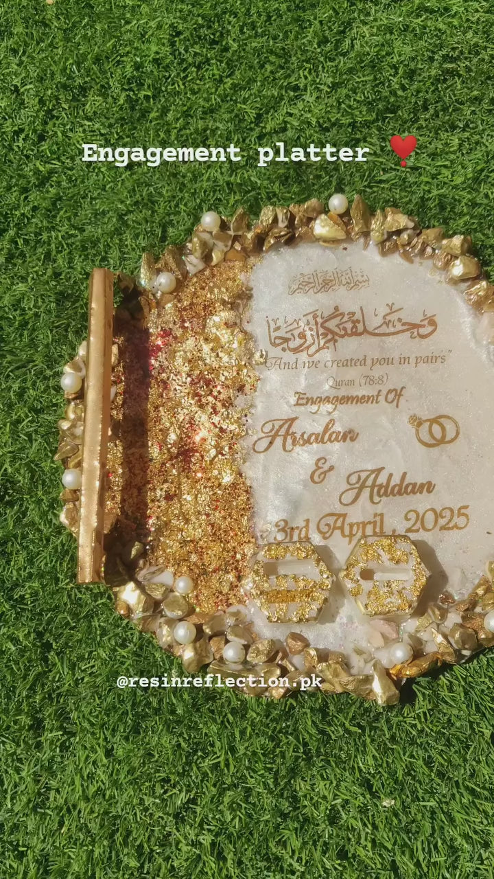 Resin Nikkah Engagement ring tray
