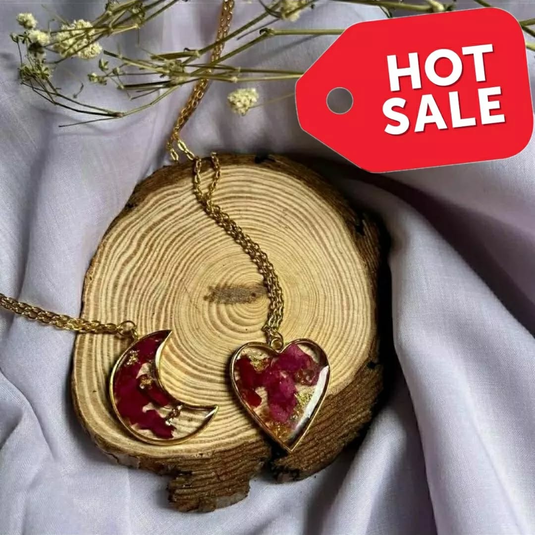 Rose Preserved Different Shapes Pendant Preserved Flower Pendant Stainless steel