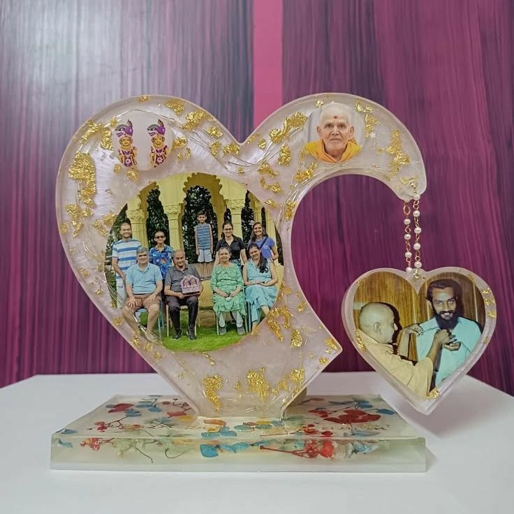 Heart Shape Different Variants Resin Anniversary/Birthday/Baby Items Photo Frame