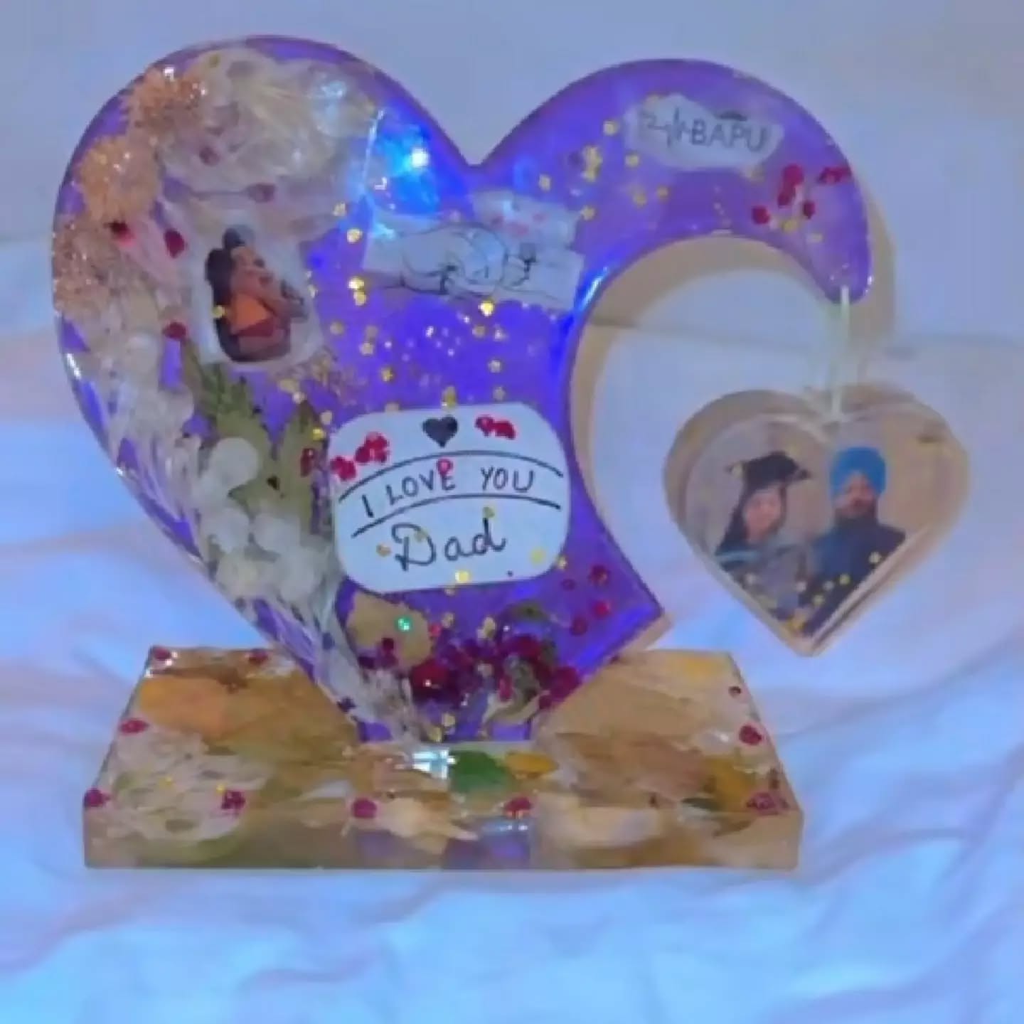 Heart Shape Different Variants Resin Anniversary/Birthday/Baby Items Photo Frame