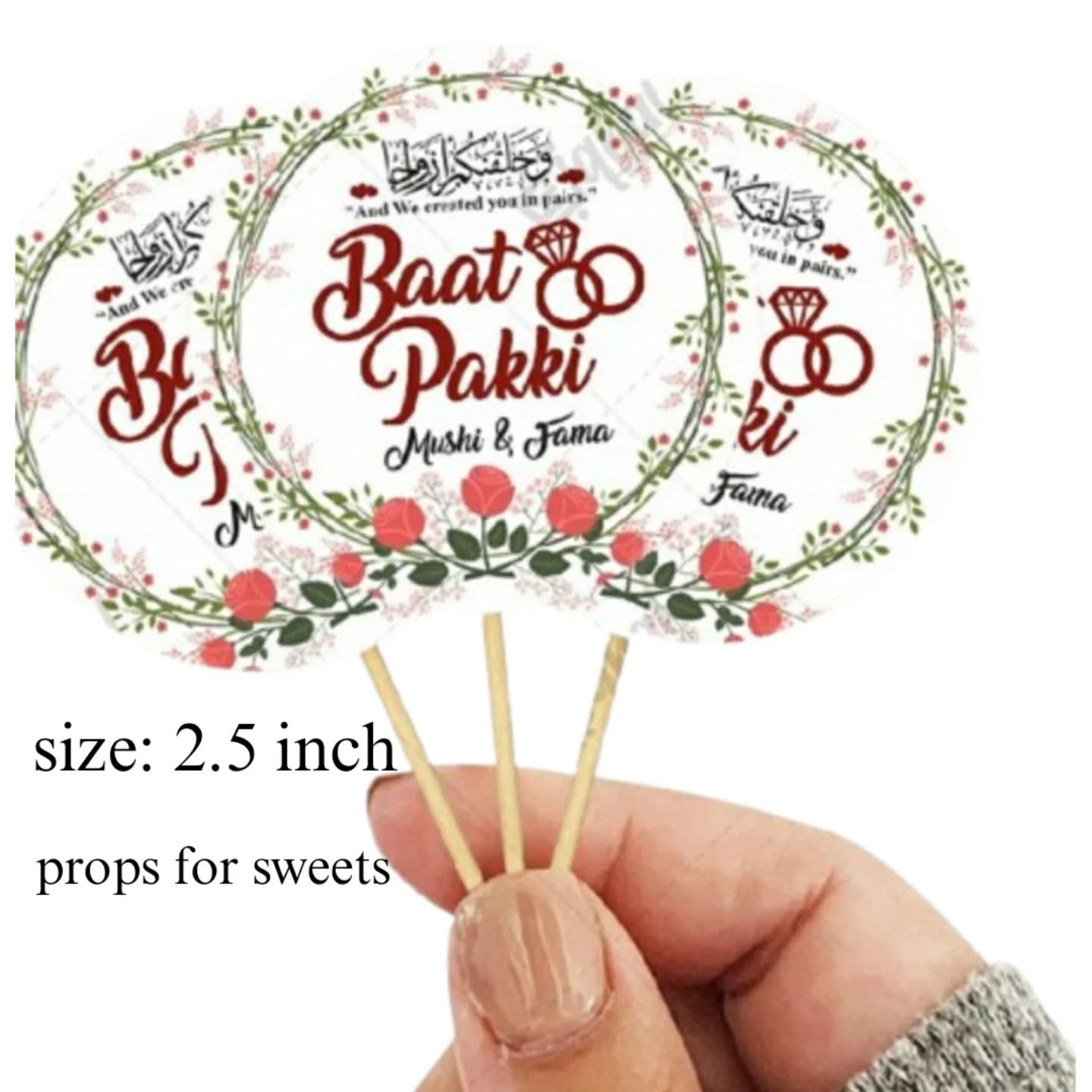 Sweet props, sweet toppers, baat paki props