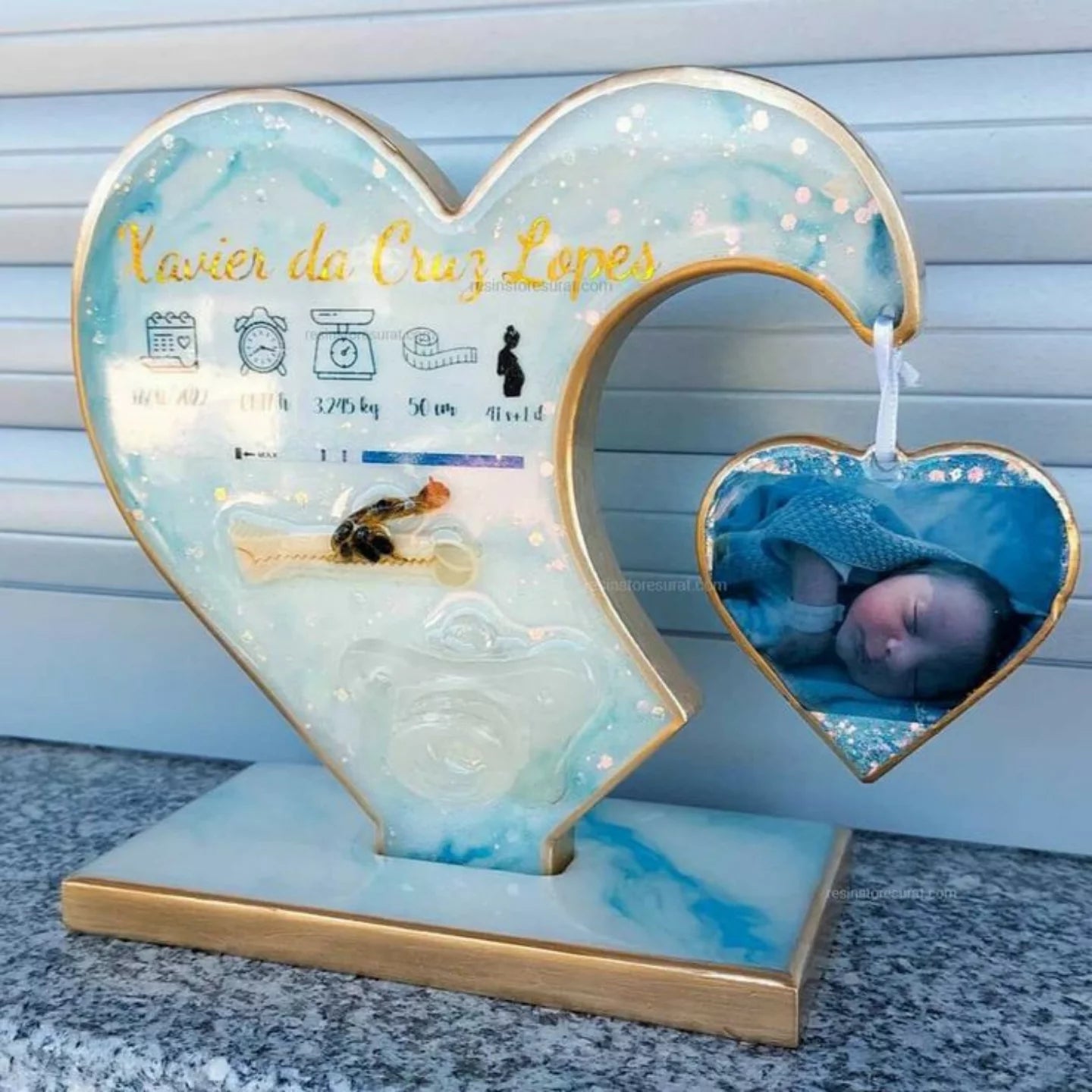 Heart Shape Different Variants Resin Anniversary/Birthday/Baby Items Photo Frame