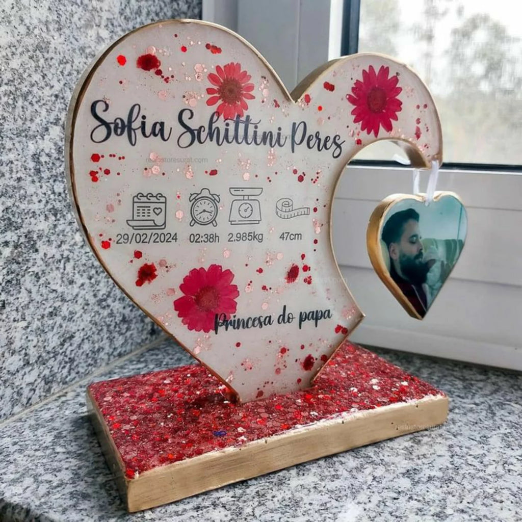 Heart Shape Different Variants Resin Anniversary/Birthday/Baby Items Photo Frame