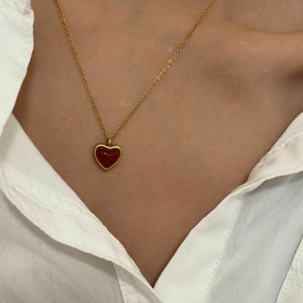 Mini Heart Shape Pendant Preserved Flower Pendant