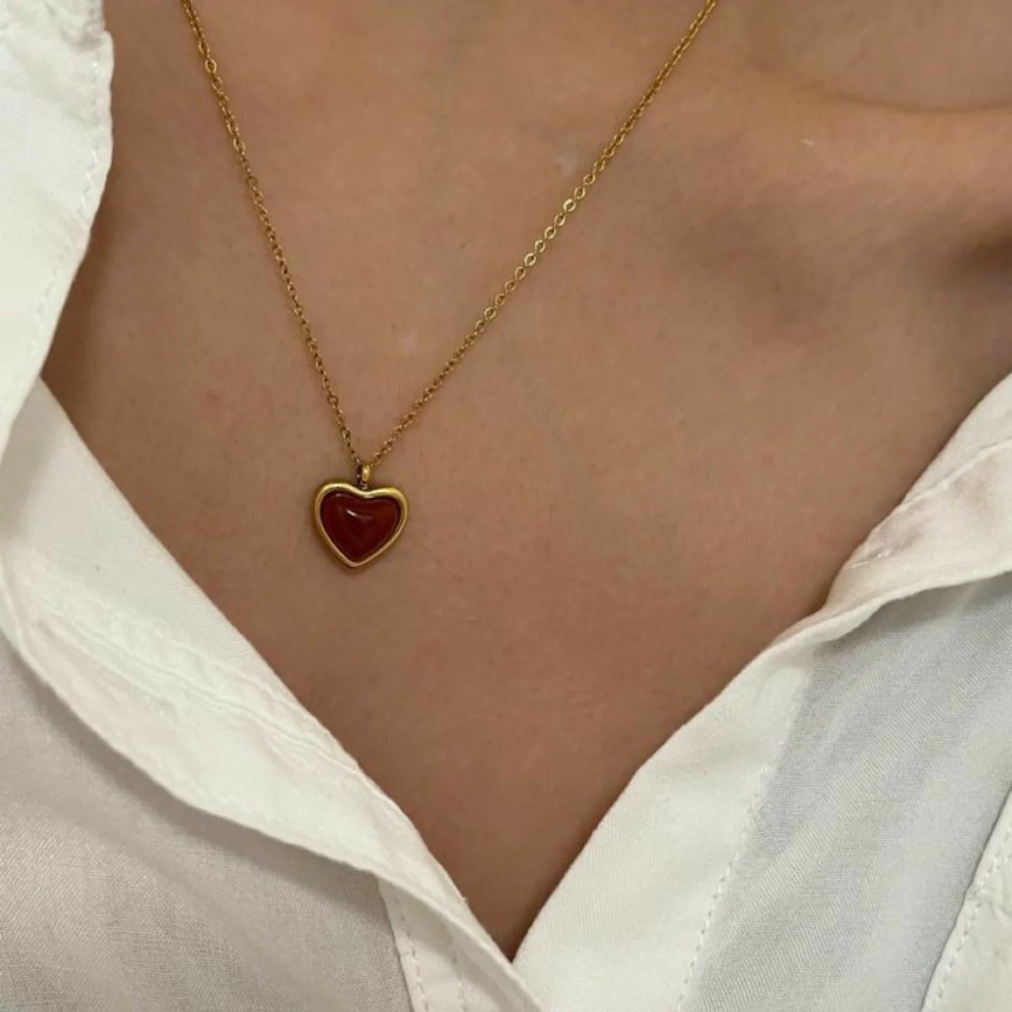 Mini Heart Shape Pendant Preserved Flower Pendant