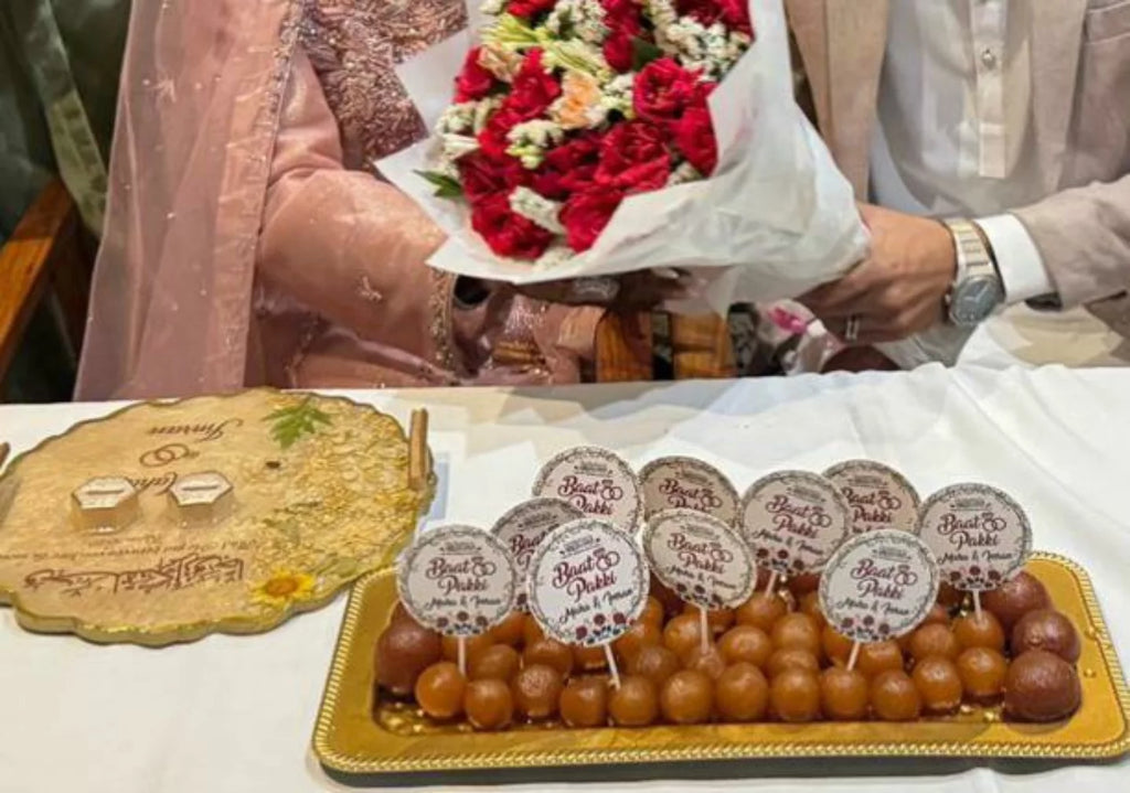 Golden Shimmery Resin Nikkah/Engagement Tray/Frame