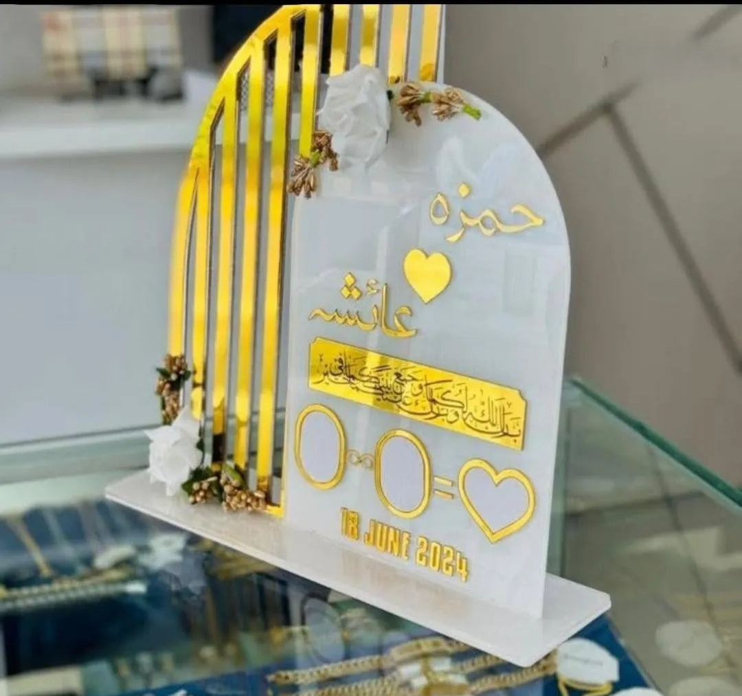 Nikkah Sign Board/Acrylic Thumbs Frame/Glass Sheet/Thumbs frame